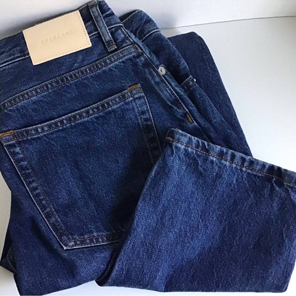 Women’s Everlane The 90’s Cheeky Jean Organic Cotton Size 27R Deep Atlantic Blue
